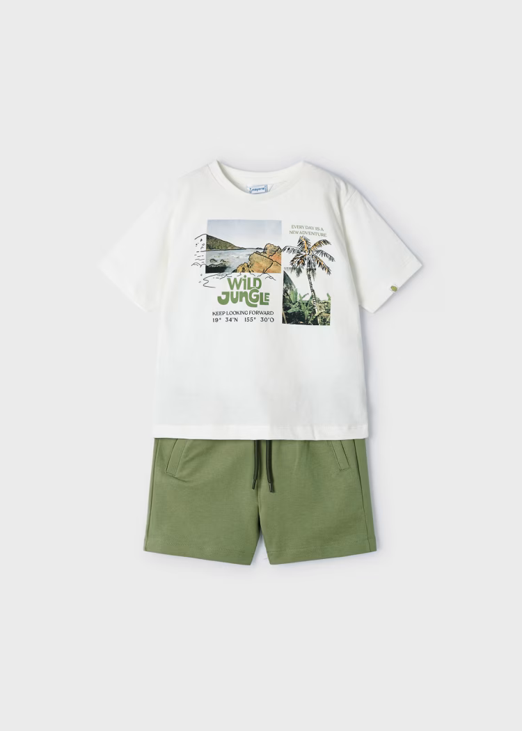Set Pantallona Të Shkurtra+ T-Shirt