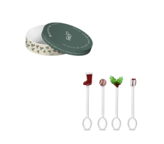 Set 4 Lugë Të Vogla Me Dekor Festiv