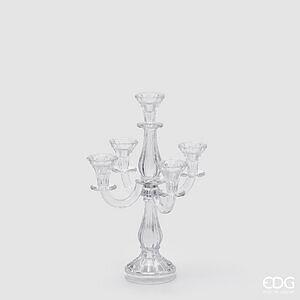 Mbajtëse qiriri kristal i valëzuar