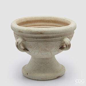 Vazo dekorative prej terrakote – formë kupe me doreza