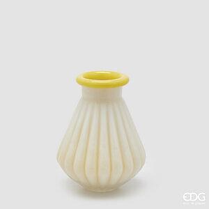 Vazo dekorative me vija dhe buzë të theksuar