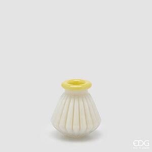 Vazo dekorative me vija dhe buzë të theksuar