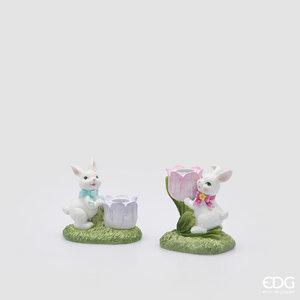 Mbajtëse qiriu me lepur – set me dy variante