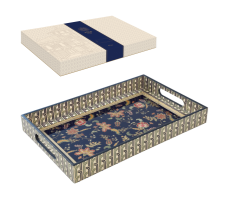 Tabaka Drejtkëndore MDF “Paisley Blue”