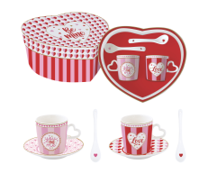 Set 2 Filxhanësh Espresso “Cuoricini”
