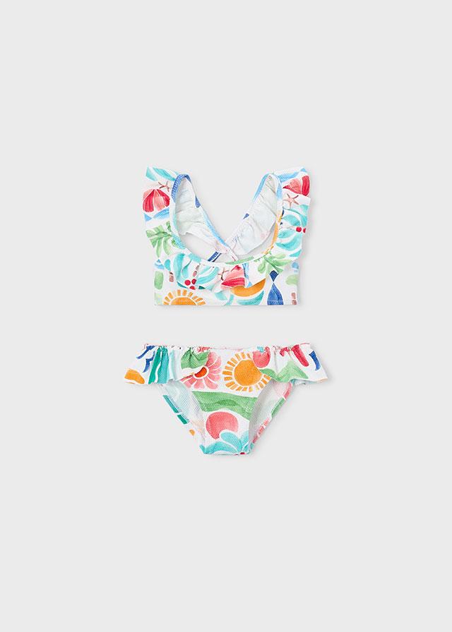 Bikini me print dhe teksturë