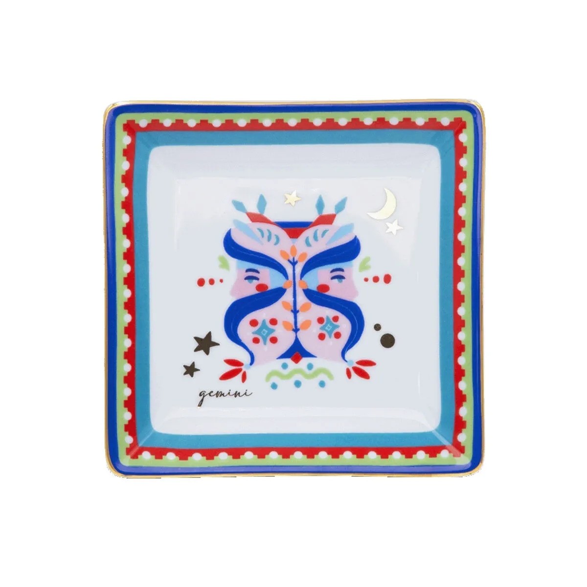 Pjatë dekorative mini Zodiac Binjakët