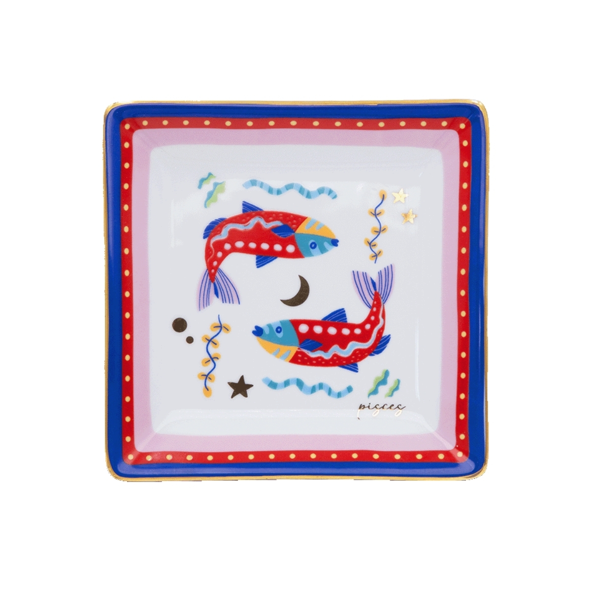 Pjatë dekorative mini Zodiac Peshqit