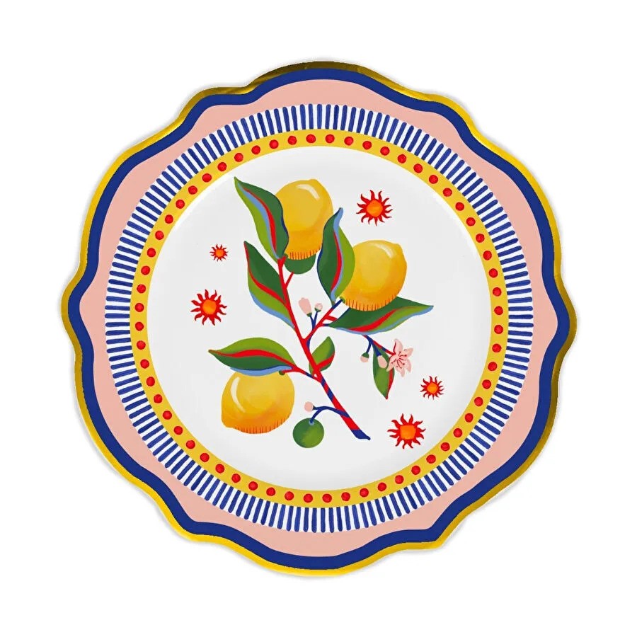Pjatë e sheshtë Dolce Vita limonë
