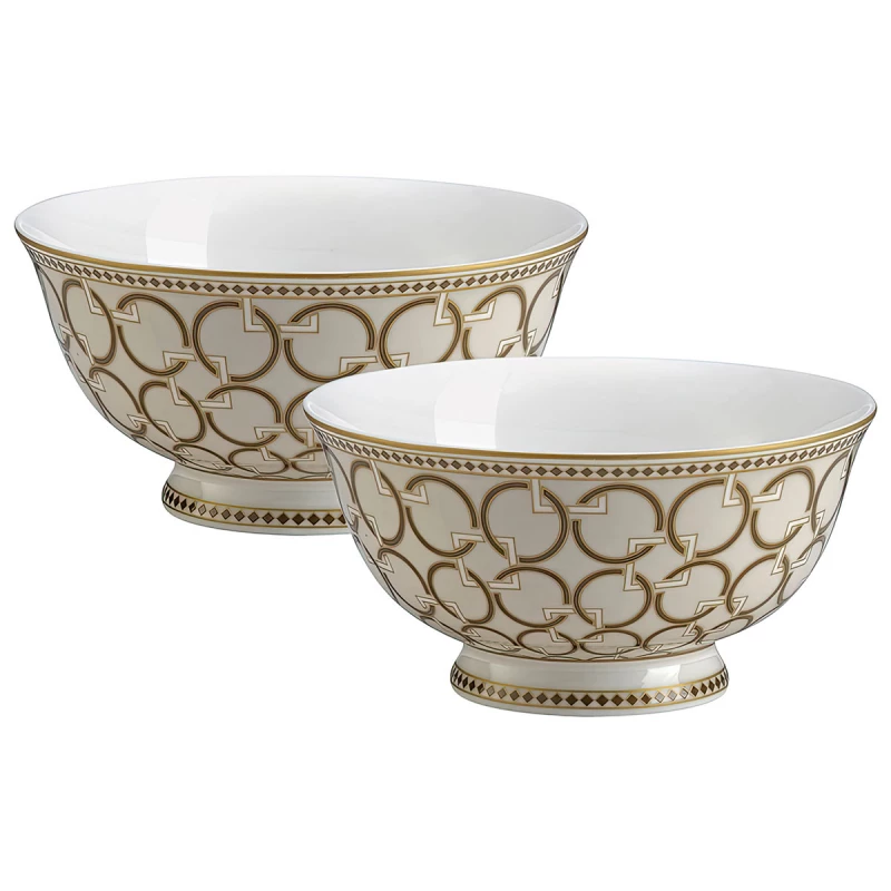 Set 2 tasa porcelani Ø 11 cm në kuti me ngjyra DECO'