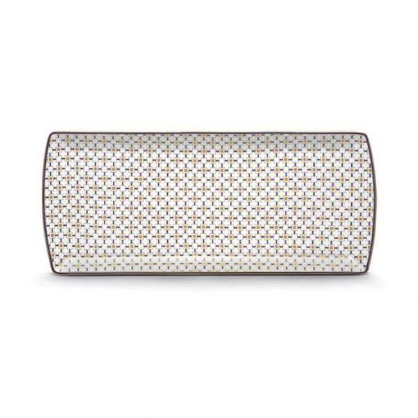 Pjatancë servirjeje porcelani 35x15 cm në kuti me ngjyra CHARLES