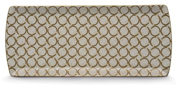 Pjatancë servirjeje porcelani 35x15 cm në kuti me ngjyra DECO'