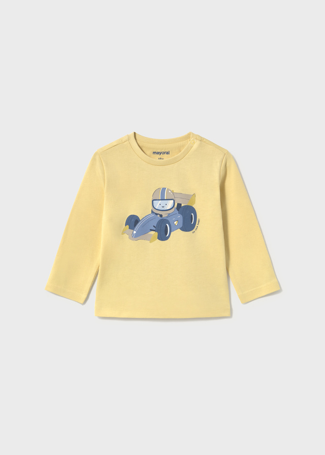 Bluzë me mëngë të gjata me motiv motori