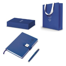 Set dhuratë me bllok A5 dhe stilolaps – Blu