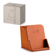 Mbajtëse stilolapsash me karikues wireless – Portokalli