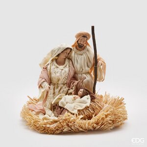 Skenë dekorative e Lindjes së Krishtit Lord me bazë kashte